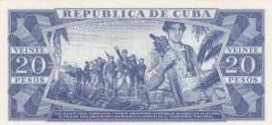 Cuba, 20 Pesos, 1954, UNC, p97b, SPECIMEN