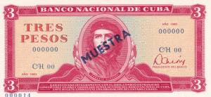 Cuba, 3 Pesos, 1983, ... 