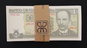 Cuba, 1 Peso, 2016, UNC, p128g, BUNDLE