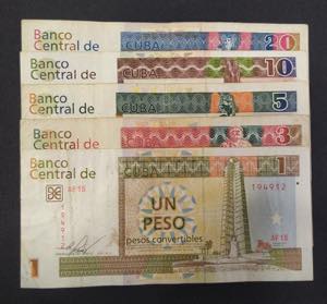 Cuba, 1-3-5-10-20 Pesos ... 