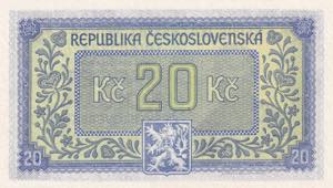 Czechoslovakia, 20 Korun, 1945, UNC, p61