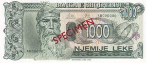 Albania, 1.000 Leke, ... 