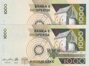 Albania, 1.000 Lekë, 2001, UNC, p73b, ... 