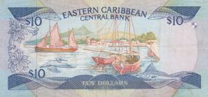 East Caribbean States, 10 Dollars, 1985, ... 