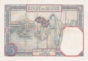 Algeria, 5 Francs, 1941, AUNC, p77b