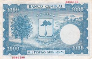 Equatorial Guinea, 1.000 Pesetas Guineanas, ... 