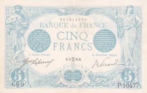 France, 5 Francs, ... 