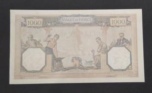 France, 1.000 Francs, 1939, XF(-), p90c