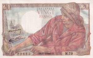 France, 20 Francs, 1943, ... 