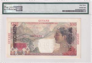 French Guiana, 100 Francs, 1947/1949, UNC, ... 