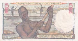 French West Africa, 5 Francs, 1949, UNC, p36