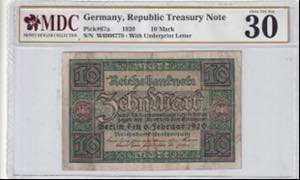 Germany, 10 Mark, 1920, ... 