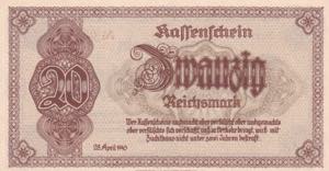 Germany, 20 Reichsmark, 1945, UNC, p187