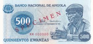 Angola, 500 Kwanzas, ... 