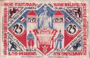 Germany, notgeld, 25 Mark, 1921, XF, SILK ... 