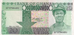 Ghana, 20 Cedis, 1980, ... 