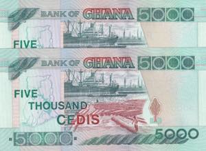 Ghana, 5.000 Cedis, 2003, UNC, p34i, (Total ... 