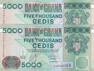 Ghana, 5.000 Cedis, ... 
