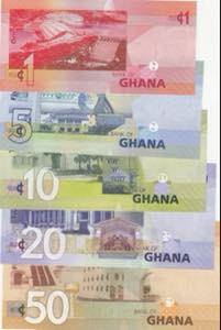 Ghana, 1-5-10-20-50 Cedis, 2014/2015, UNC, ... 