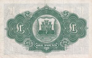 Gibraltar, 1 Pound, 1954, VF(+), p15c