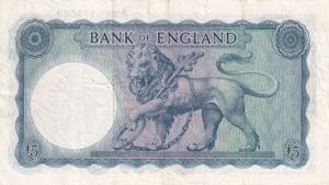 Great Britain, 5 Pounds, 1957/1961, VF(+), ... 