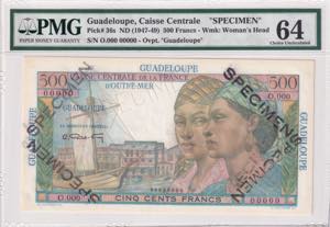 Guadeloupe, 500 Francs, ... 
