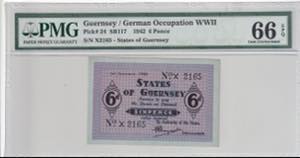 Guernsey, 6 Pence, 1942, ... 
