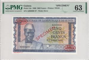 Guinea, 500 Francs, ... 
