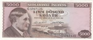 Iceland, 5.000 Kronur, ... 