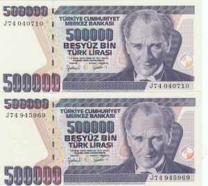 (Total of 2 banknotes), ... 