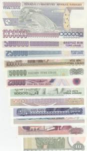 (Total 12 banknotes), In different condition ... 