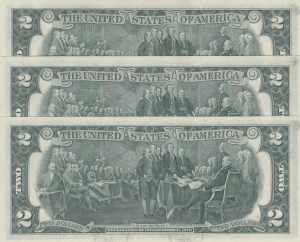 (Total 3 consecutive banknotes)