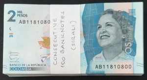 (Total 100 Banknotes), Banco De La Republica ... 