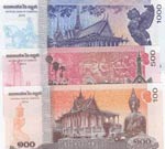 Cambodia, 100 Riels, 500 Riels and 1000 ... 