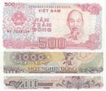Vietnam, 500 Dong, 1000 ... 