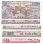 Vietnam, 5 Pieces UNC Banknotes