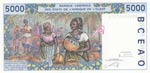 West African States, 5000 Francs, 2002, UNC, ... 
