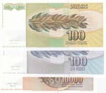 Yugoslavİa, 100 Dinara (2), ve 10.000 ... 