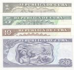 Cuba, 1 Peso, 5 Pesos, 10 Pesos and 20 ... 