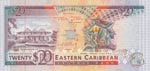 East Caribbean, 20 Dollars, 1993, UNC, p28a, ... 