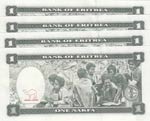 Eritrea, 1 Nakfa, 1997, UNC, p1, (Total 4 ... 