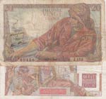 France, 20 Francs and 100 Francs, 1947/ ... 