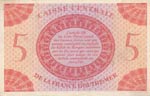 French Equatorial Africa, 5 Francs, 1941, ... 