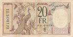 French Somaliland, Djibouti, 20 Francs, ... 