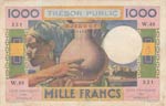 French Somaliland, 1000 Francs, 1952, VF/ ... 