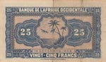 French West Africa, 25 Francs, 1942, FINE, ... 