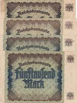 Germany, 5000 Mark, XF, p81, (Total 4 ... 