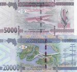 Guinea, 5.000 Francs and 20.000 Francs, ... 