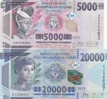 Guinea, 5.000 Francs and ... 