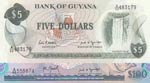 Guyana, 5 Dollars ve 100 ... 